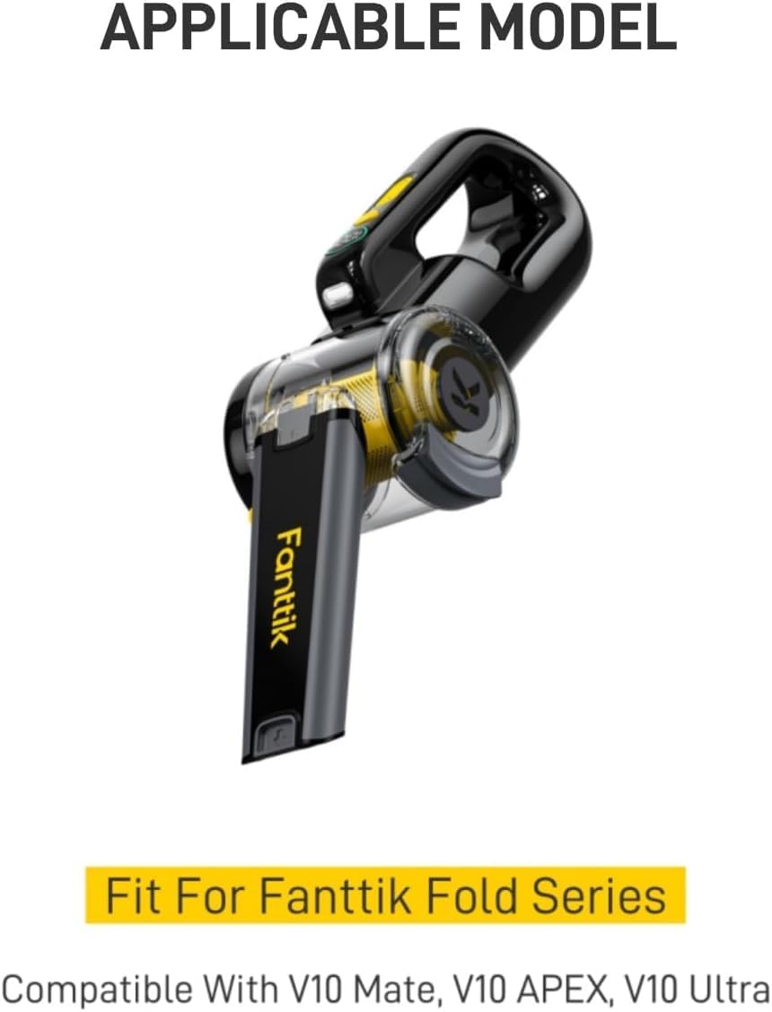 Flexible Hose and Pet Brush Vacuum Attachments for Car Vacuum | Fits for Fold V10 APEX, Fold V10 Ultra, Deep Cleaning