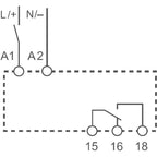 Finder 83 Series - Modular Timer Relay Delay Connection 240VAC/DC
