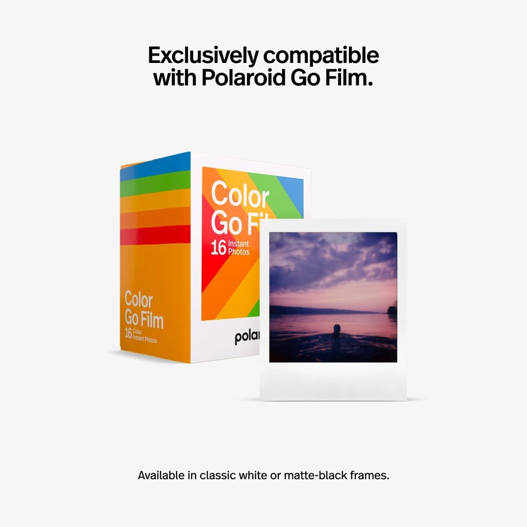 Go Generation 2 - Mini Instant Camera + Film Bundle (16 Photos Included) - Black (6280) | Includes Polaroid Go GEN2