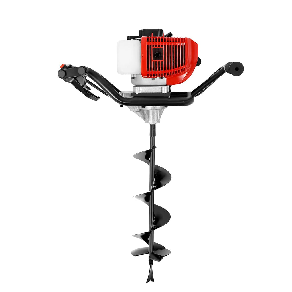 Auger Post Hole Digger, Gas Powered Earth Post Hole Digger Post Holes Earth Digger Petrol Drill Borer Bulb Planting