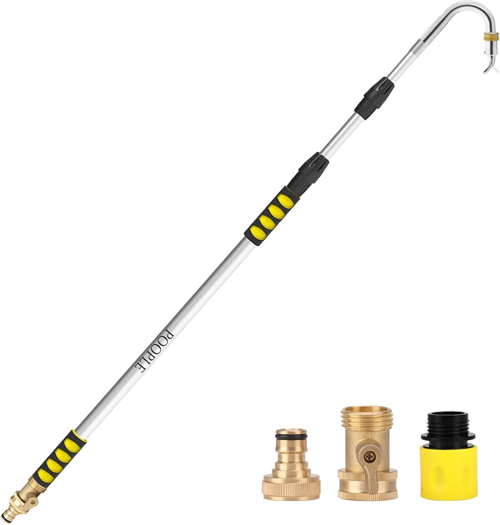 Gutter Cleaning Tools from The Ground, 20FT Reach Telescoping Gutter Cleaner Tool, Rain Gutters Cleaning Wand with