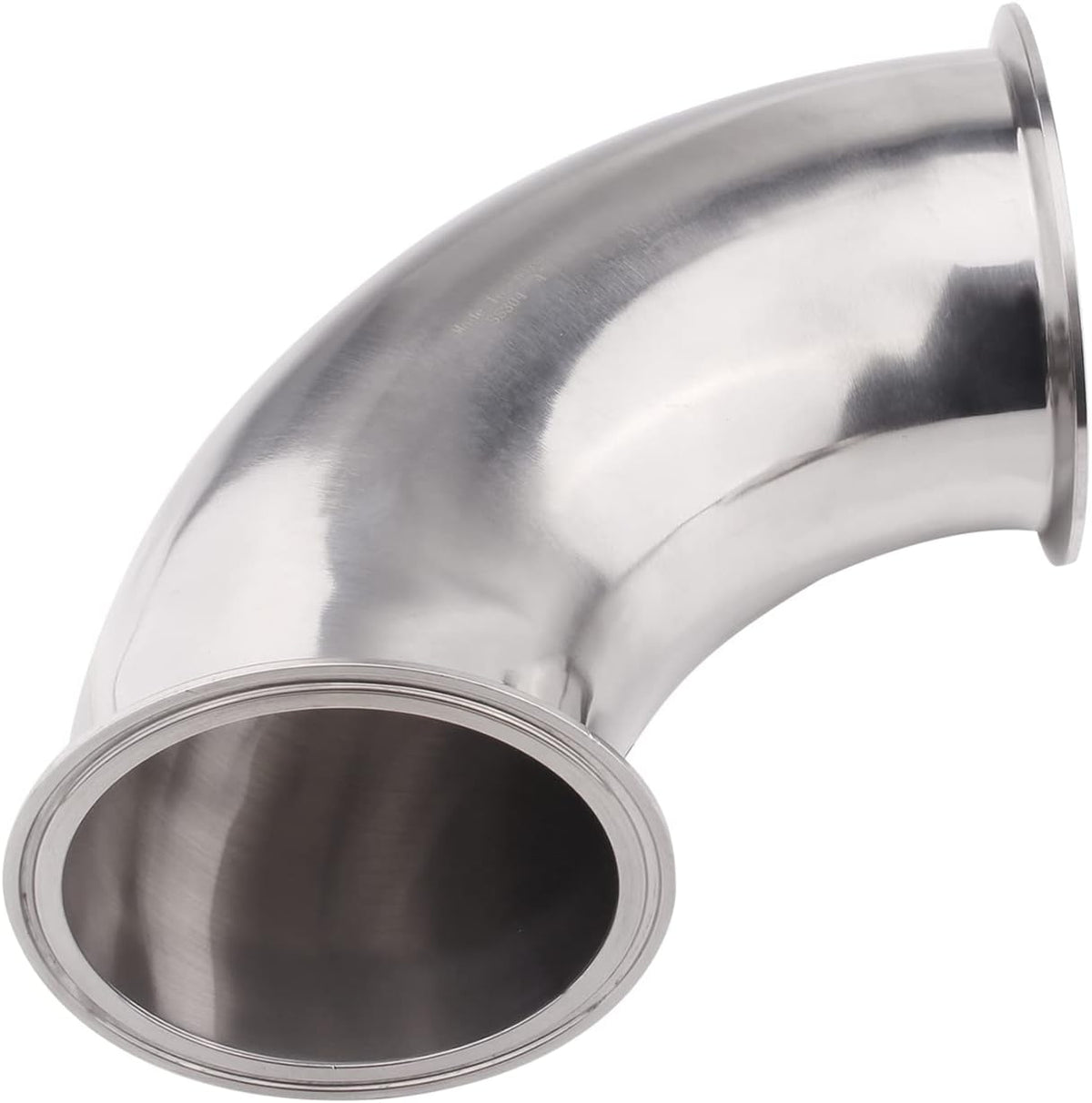 DERNORD Sanitary Ferrule Elbow 90 Degree Pipe Fitting with Silicone Gaskets SS304 Tri Clamp (4" Tube OD)