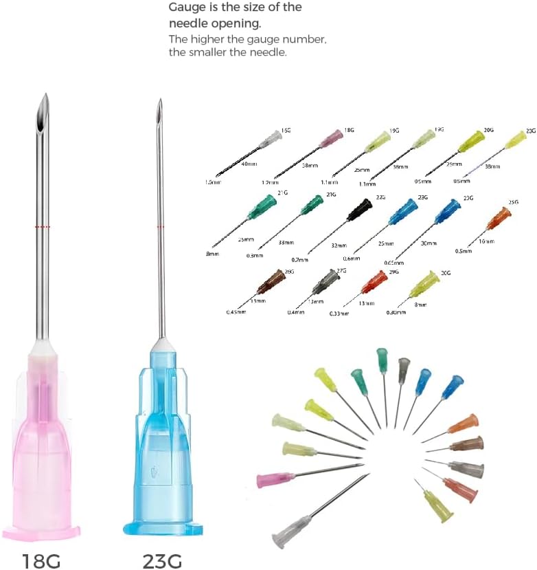10ml 23G 38MM (1.5 in) Luer Lock Syringe with Needle, All Sizes -Pack of 30