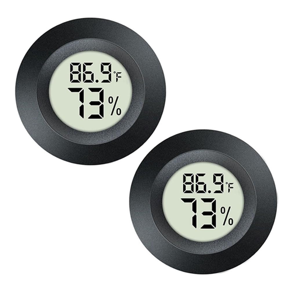 2 Pack Hygrometer Thermometer Digital Humidity Meter Indoor/Outdoor Humidity Monitor Reptile Thermo-Hygrometer for