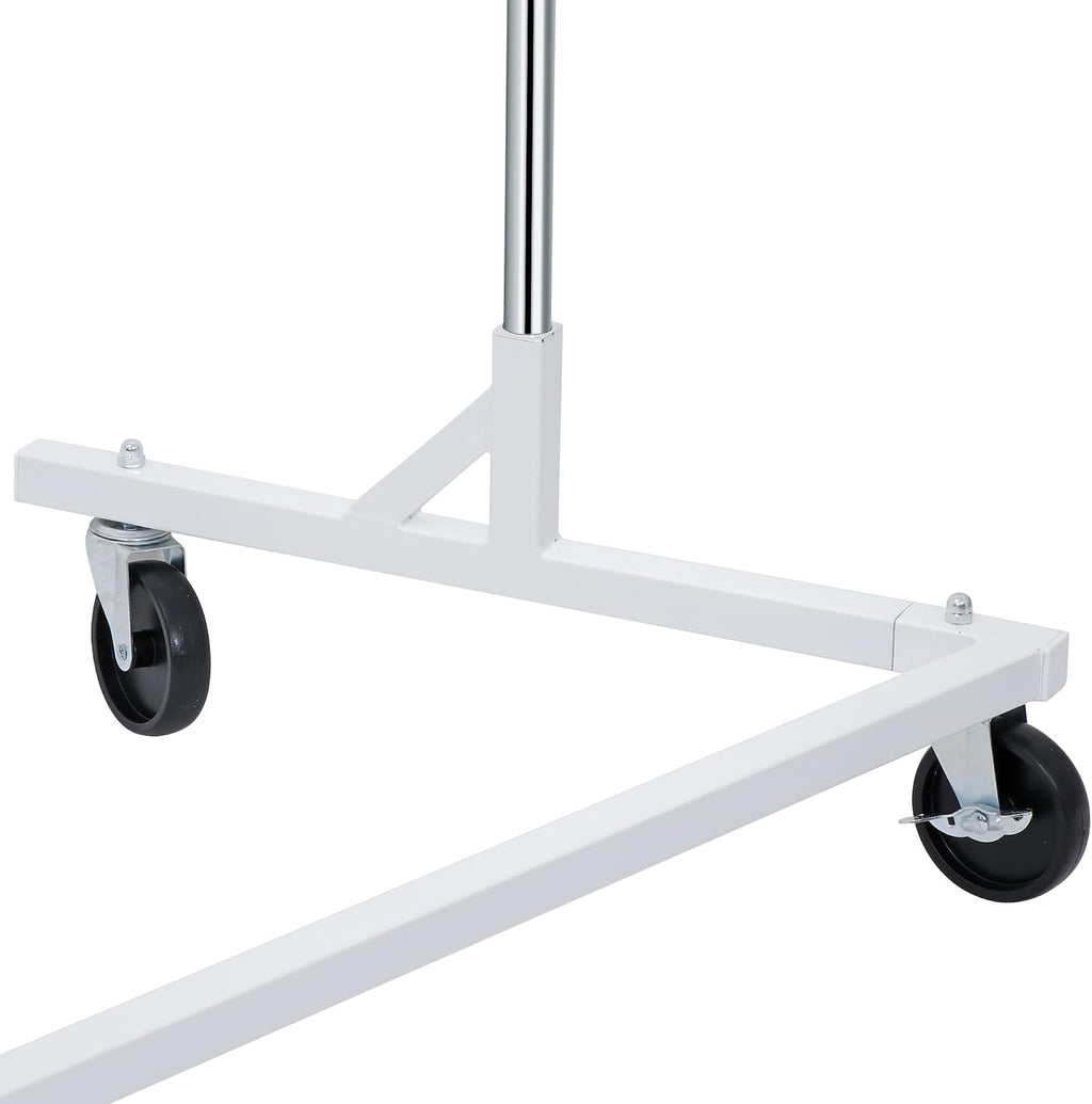 Heavy Duty Clothes Rack Z Base Commercial Grade Garment Rack on Wheels Rolling Clothes Hanging Organizer, All Steel
