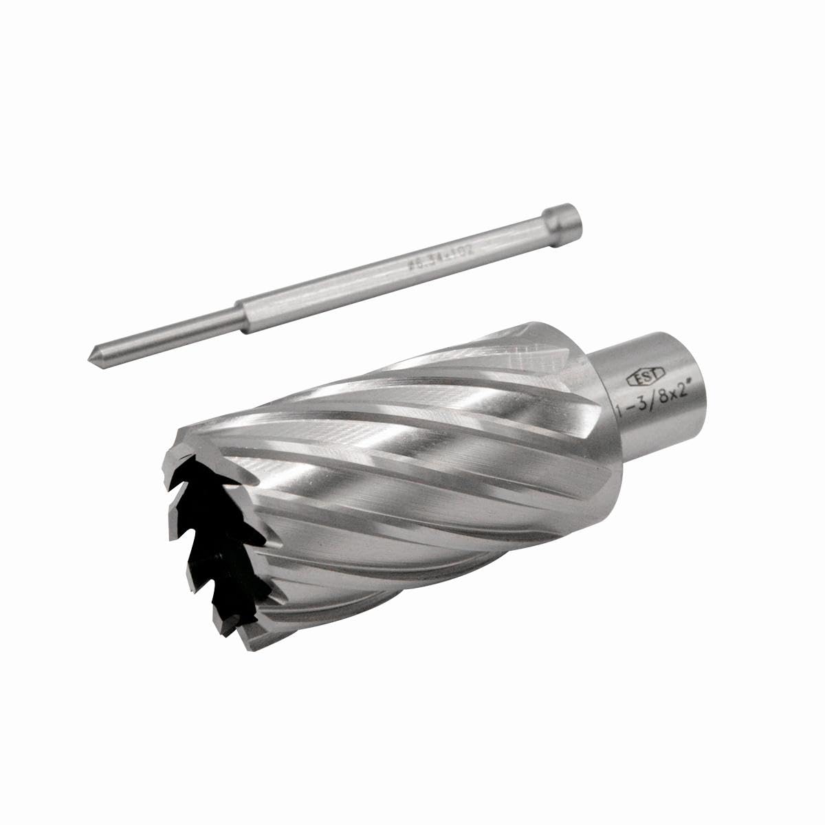 HSS M2AL Annular Cutter 2" DOC with 3/4" Weldon Shank for Magnetic Drill Press by EST (1-3/8")
