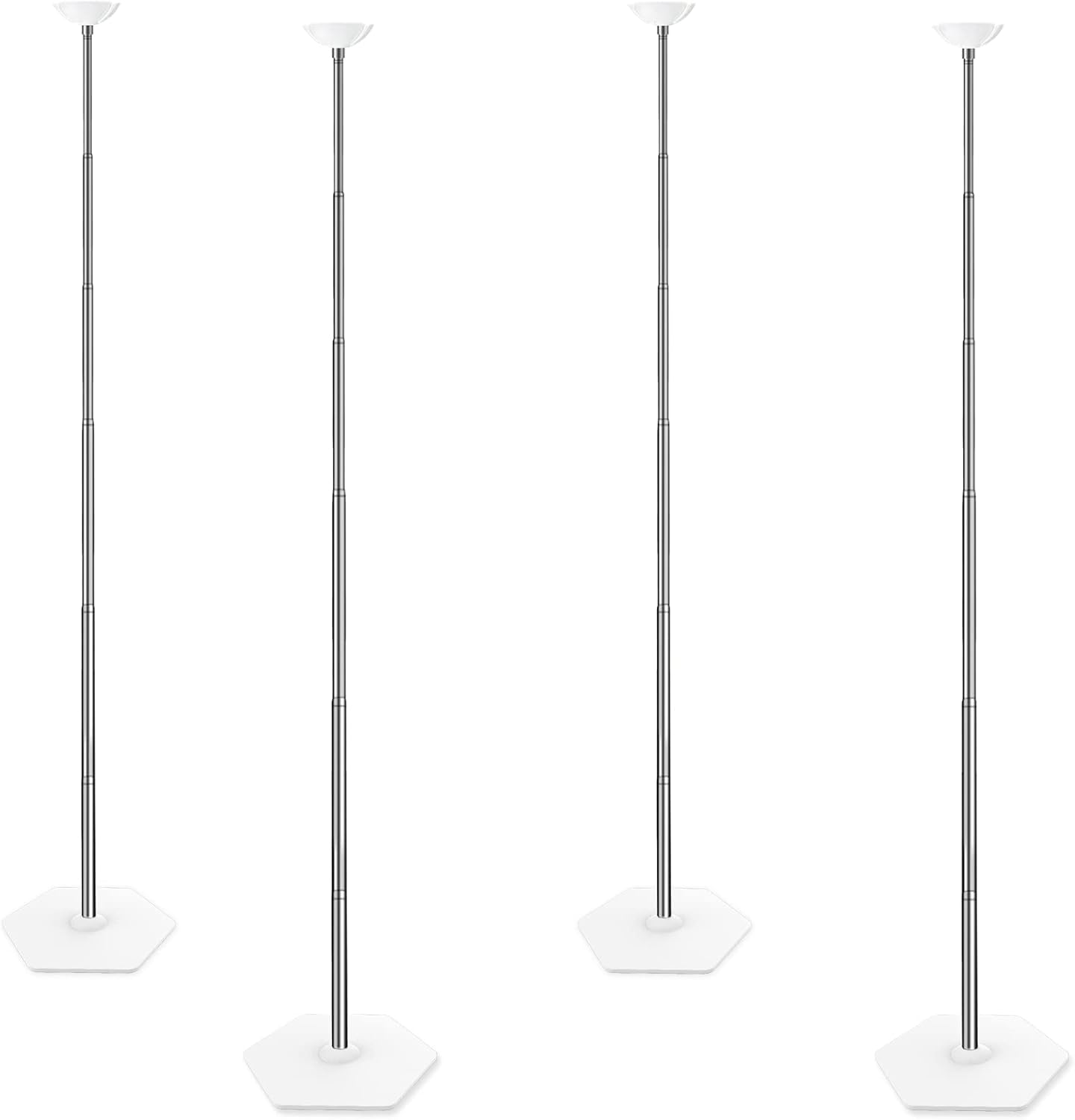 Telescoping Balloon Stand Set of 4, 1.5ft to 7ft Free Adjustable Metal Balloon Column Stand for Party Decorations