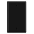 ENERLITES Blank Device Metal Wall Plate, Standard Size 1-Gang, Black Matte