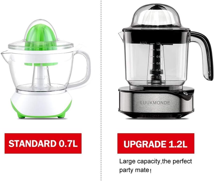Electric Citrus Juicer 1.2L Large Volume, Orange Juicer with Powerful Motor and LED Working Lamp, Electric Lemon