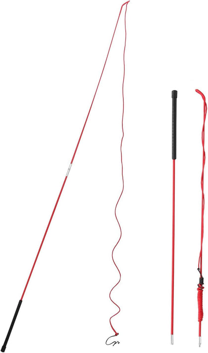 Horse Lunge Whip Training Stick and Whip 5.9 Feet Long Whip+6.3 Feet Drop for Dogs Horses(Can Detachable into Two