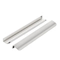 Brushed Nickel Cabinet Handles Finger Edge Pulls 11.8 Inch CC 6 Pack