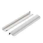 Brushed Nickel Cabinet Handles Finger Edge Pulls 11.8 Inch CC 6 Pack