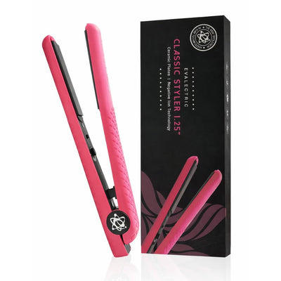 Classic Styler 1.25 Inch Ceramic Flat Iron - Dual Voltage - Pink