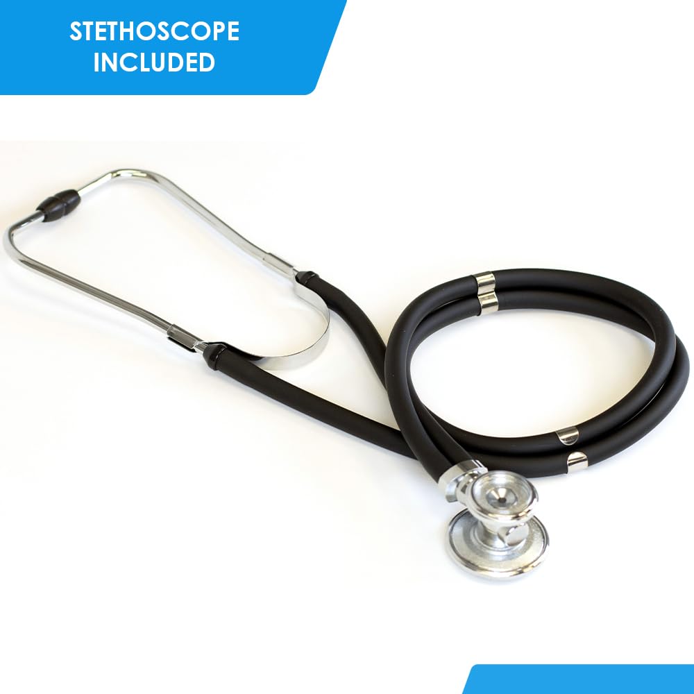 DS-9181-BK Professional Aneroid Sphygmomanometer and Sprague Rappaport Stethoscope, Manual Blood Pressure Kit with