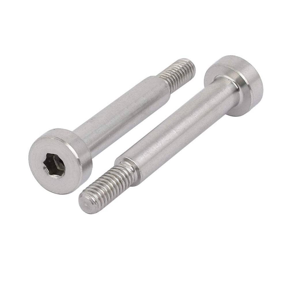 uxcell 10Pcs 304 Stainless Steel Hex Socket Shoulder Bolt 5mm Dia 25mm L M4
