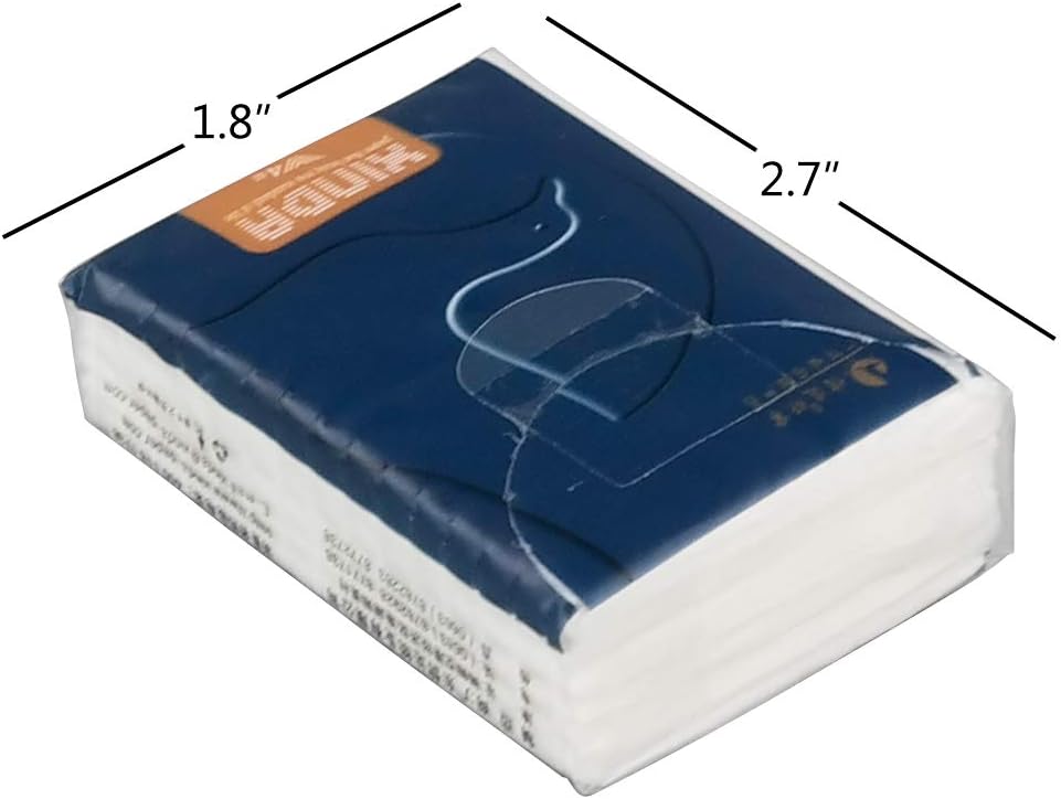 4-Ply Facial Tissues, 100-Pack Mini Type Pocket Packs Tissues