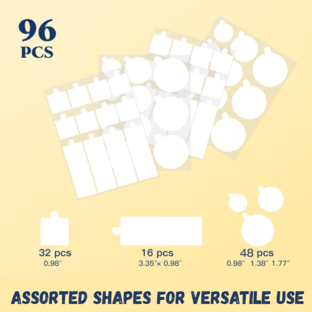 Multi-Shape 96pcs Clear Double Sided Nano Tape,Museum Adhesive Putty,Sticky Tack,Strong Self Adhesive Sticky Dots
