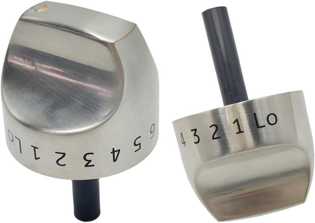 2 Pcs WB03K10265 Range Oven Knob Compatible with GE Stove Replacement Part Number AP4363671 PS233971 WB03K10242 1473247 EAP2339711 VAP44363671 AH2339711 Gas Stoves Burner Control Knobs