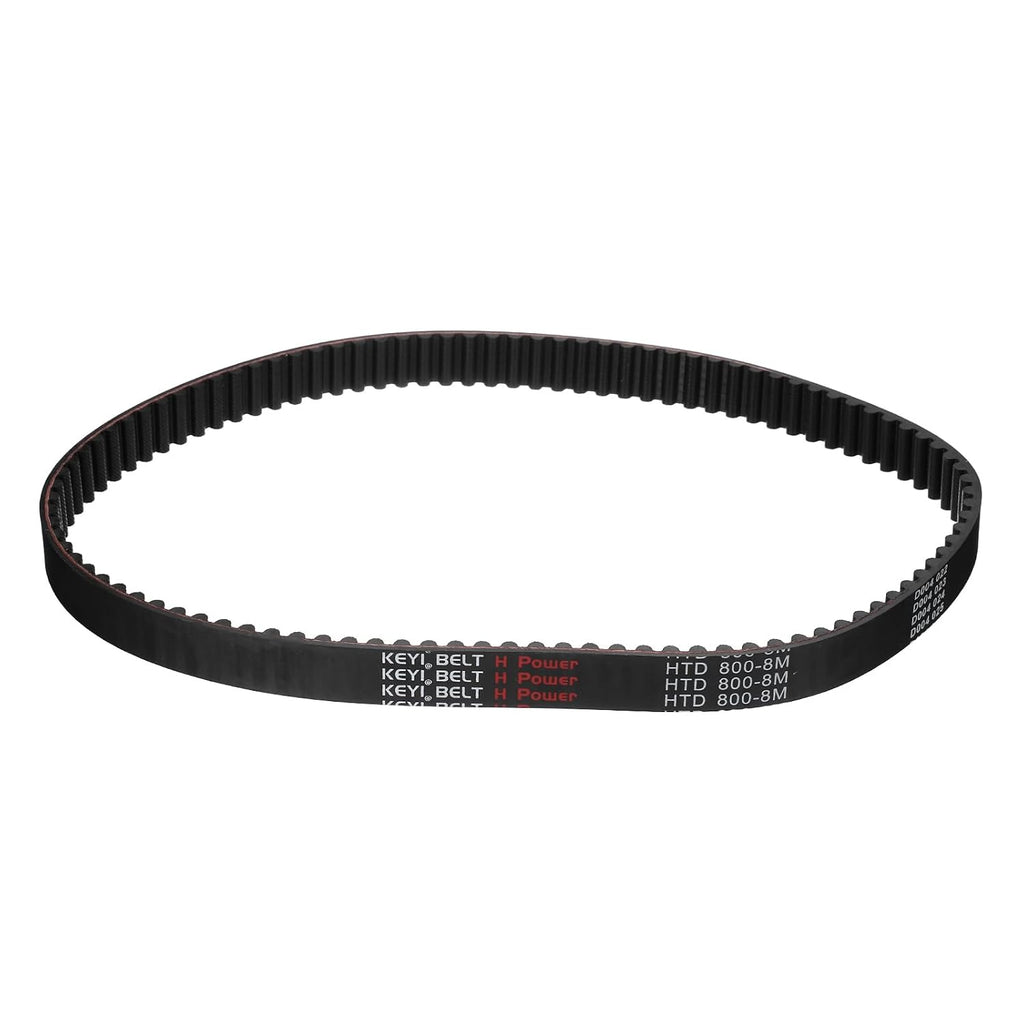 uxcell 800-8M-20 Timing Belt, 800mm Pitch Circumference x 20mm Width x 6mm Height, 8mm Pitch, 100 Teeth, Black Rubber Synchronous Belt