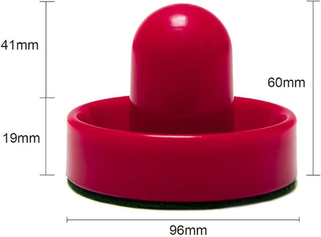 Air Hockey Paddles 3.78-inch (96mm) – Heavy-Duty Pushers for Full-Size Air Hockey Tables – Includes Felt Pads & Extra