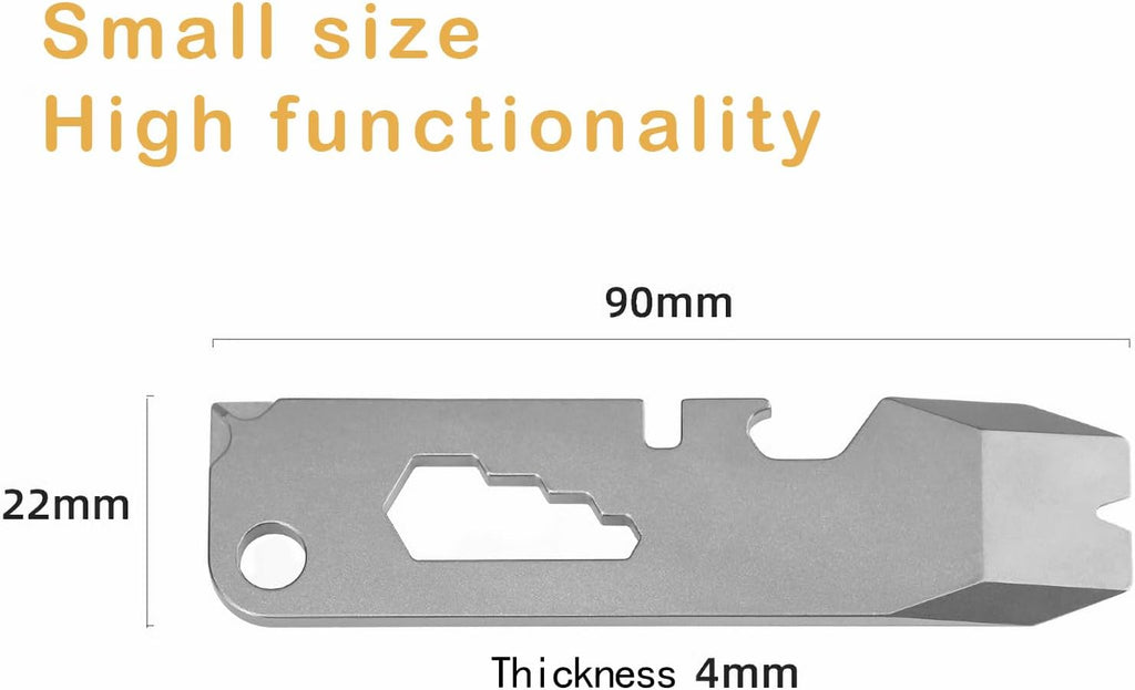 Titanium keychain tool,Lightweight Multipurpose Tool, Paint Can Opener, Pry Tools, Wrench Bottle Opener,Ideal Every