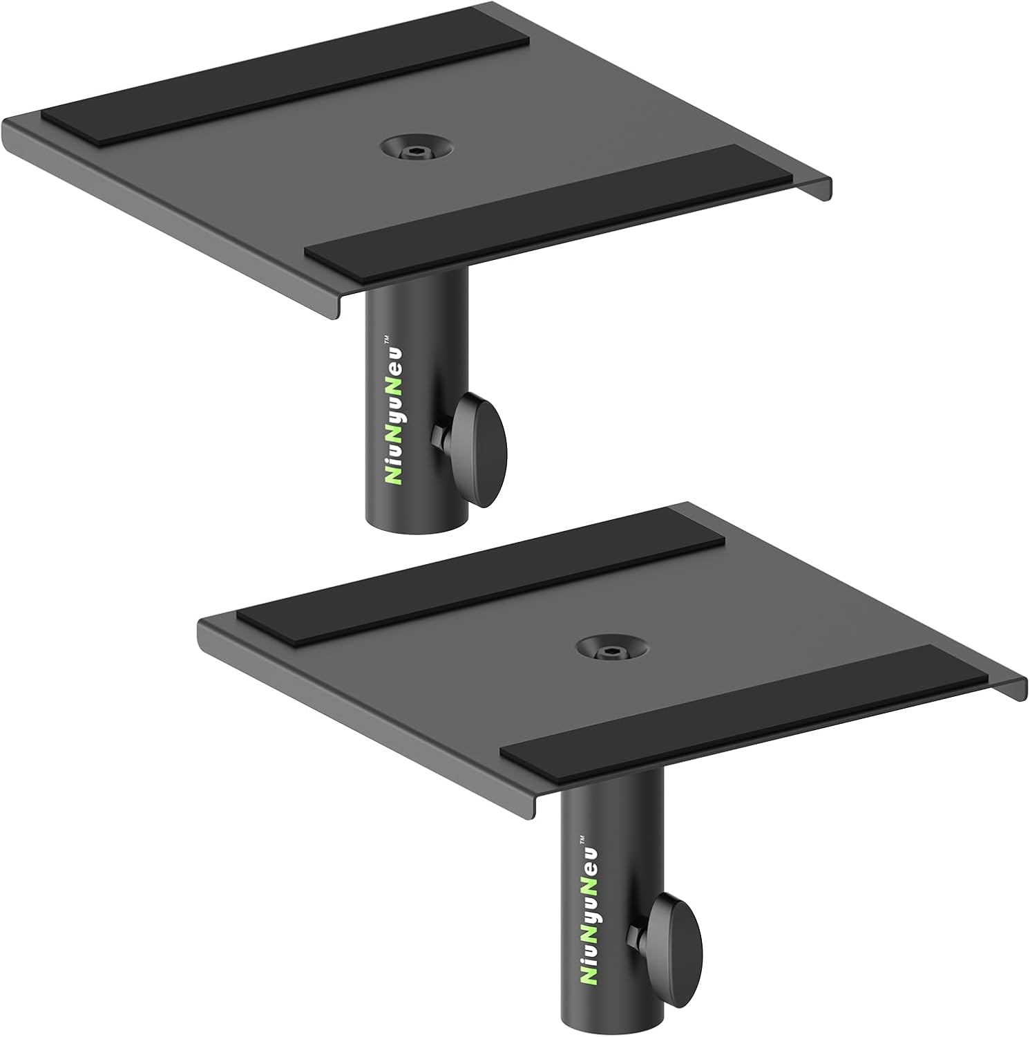 Speaker Stand Mounting Plates 35mm Pole Mount Removable Plates | 2-Pack, Metal Tray