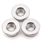 (20 PCS) M8-1.25 Hexagon Flange Nuts with Non-Serrated Flange Washer Head, 304 Stainless Steel, Hex Drive, Full Thread