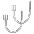 Curtain Holdbacks 2 Pack for Windows, Silver(1 Pair/2 Pack), Small