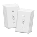 ENERLITES 10 Pack Toggle Light Switch with Wall Plate, Single Pole, White