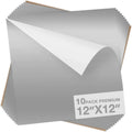 Silver Heat Transfer Vinyl, 10 Pack 12 x 12in Silver HTV Vinyl | Iron on Vinyl for T-Shirt, Easy to Cut & Weed &