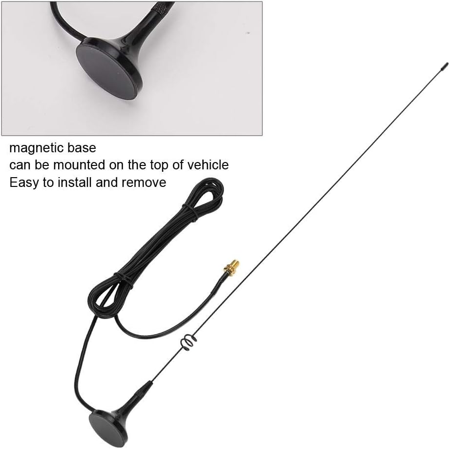 Car Antenna, UT-108 SMA-Female Dual Band High Gain Easy to Install, Magnetic Mount Antenna for Walkie Talkie