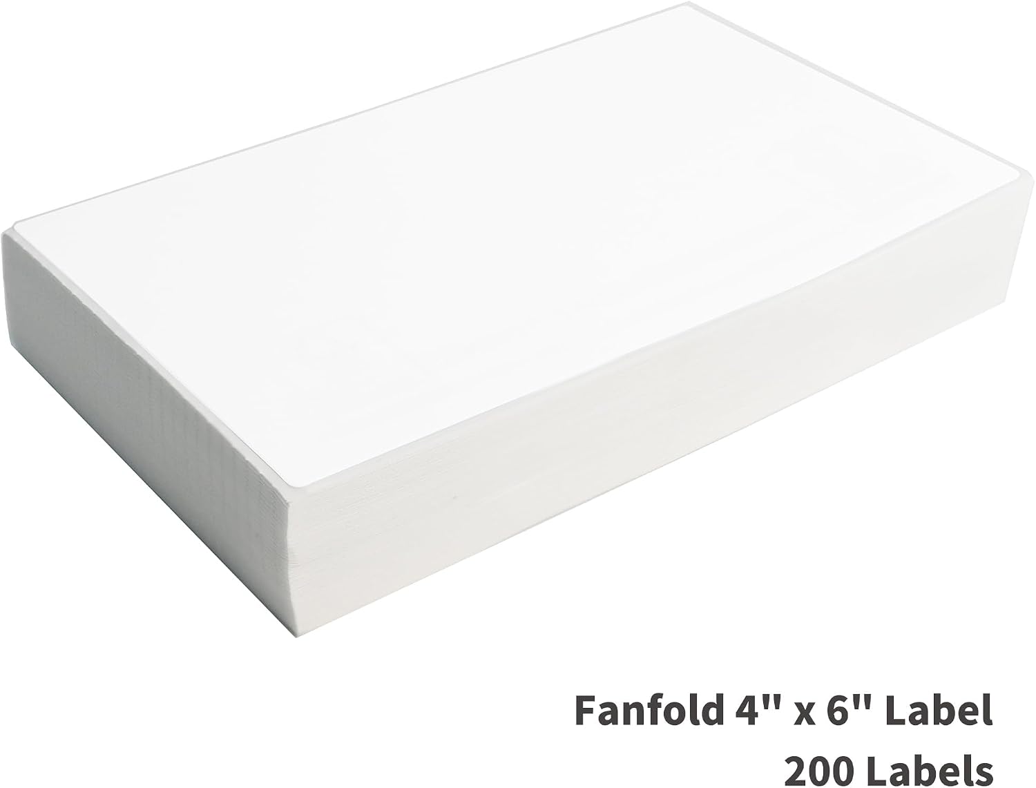200 4x6 Fanfold Thermal Labels, Direct Thermal Shipping Labels | BPA Free, Clear Printing, Perforated, Strong