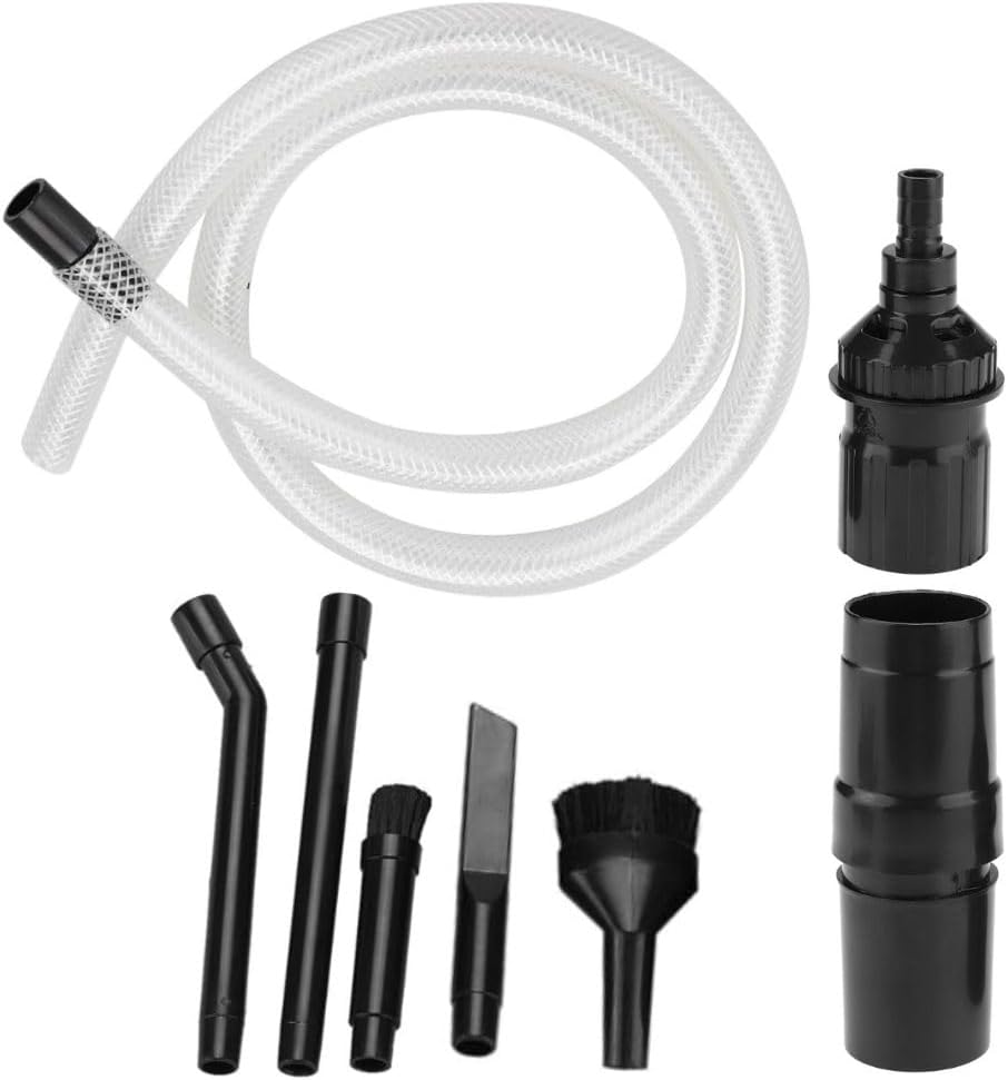 8-Piece Universal Micro Shop Vacuum Kit - Flexible and Multi-Purpose Vacuum Attachments - Crevice Tool, Brush