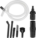 8-Piece Universal Micro Shop Vacuum Kit - Flexible and Multi-Purpose Vacuum Attachments - Crevice Tool, Brush