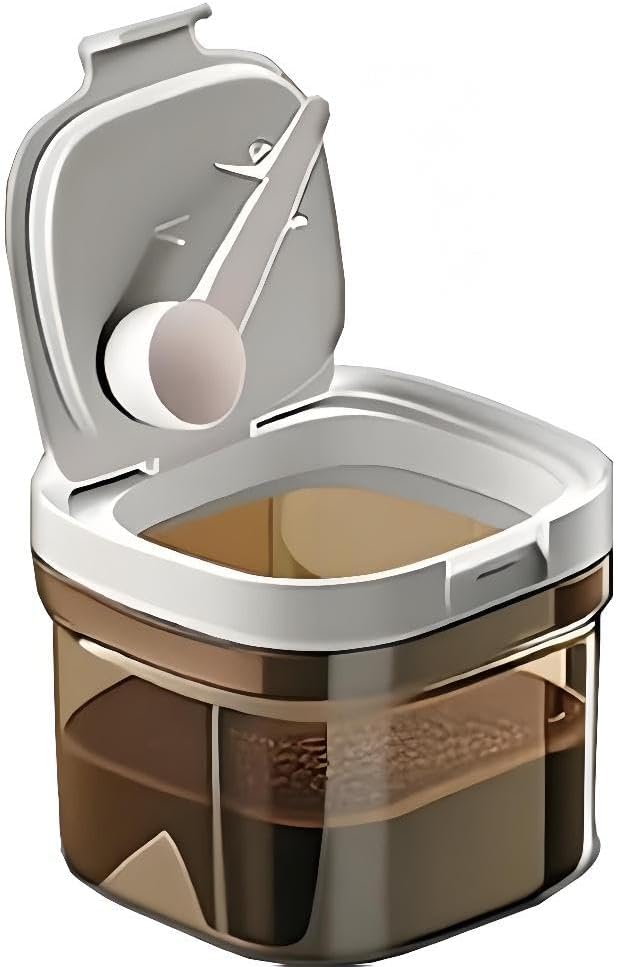 8oz Coffee Canister, Airtight Storage Container, 800ml | Food Storage Container with Magnetic Scoop, Kitchen Jar for