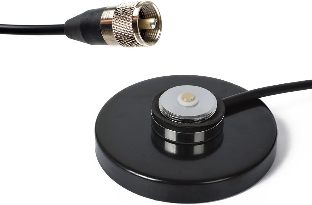 NMO Mount Magnetic Base for Car Bus Taxi Mobile Radio Antenna | Antenna Mag Mount W/5M(16.4ft) RG58 Coaxial Cable