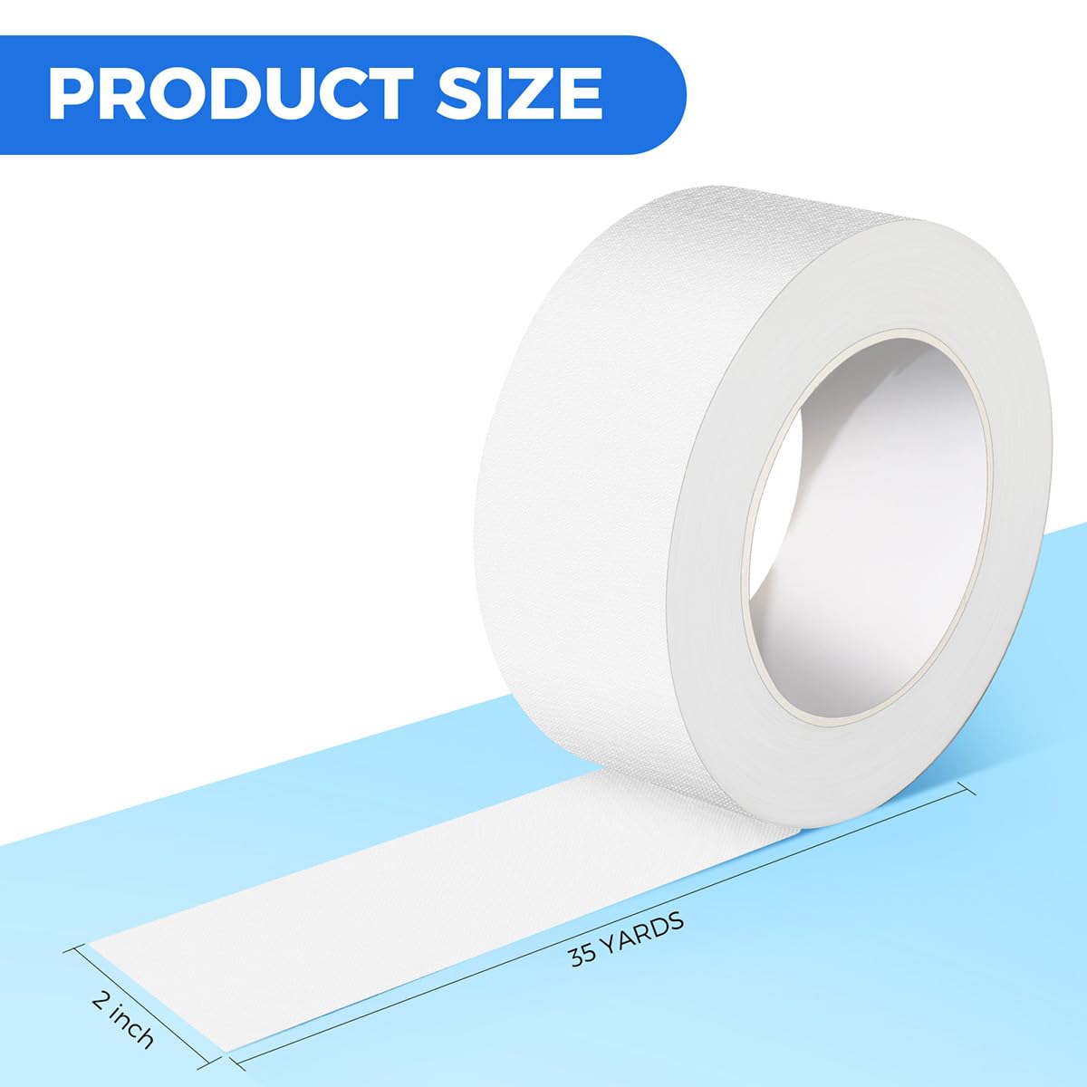 White Duct Tape, 2 Inch x 35 Yards, 1 Roll