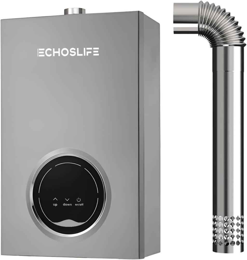 Tankless Water Heater Propane Up to 4.3 GPM, 102,000 BTU | LED Temperature Display; Energy and Space Save; On Demand