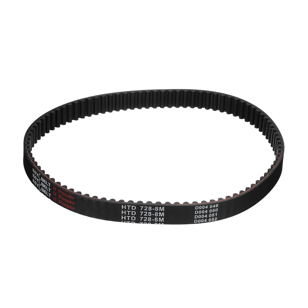 uxcell 728-8M-20 Timing Belt, 728mm Pitch Circumference x 20mm Width x 6mm Height, 8mm Pitch, 91 Teeth, Black Rubber Synchronous Belt