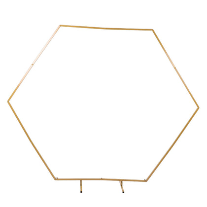 Wedding Arch Stand, 6.56ft Wide Hexagonal Arch Frame, Balloon Stand with 20 Parts Iron Construction for Ceremony