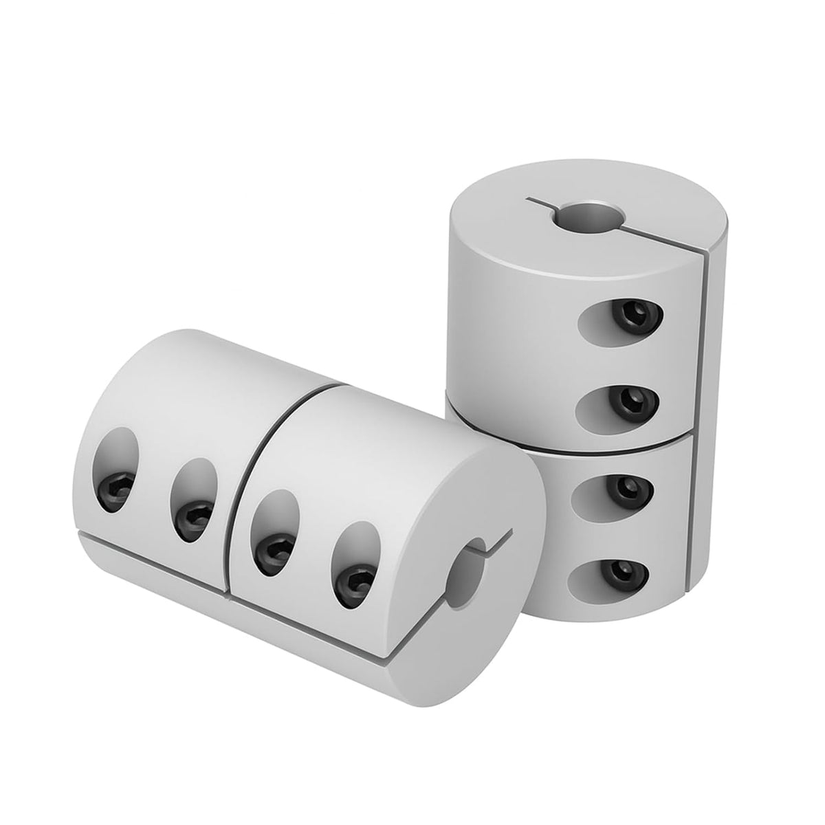 8mm to 12mm Rigid Shaft Coupling D32 × L45 Aluminum Clamp-On Coupler for CNC Machine 3D Printer Stepper Motor Servo Motor Encoder