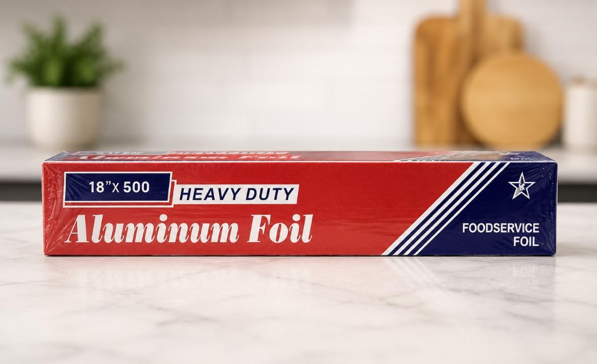 Heavy Duty Aluminum Foil Roll, 18 in x 500 ft, Foodservice