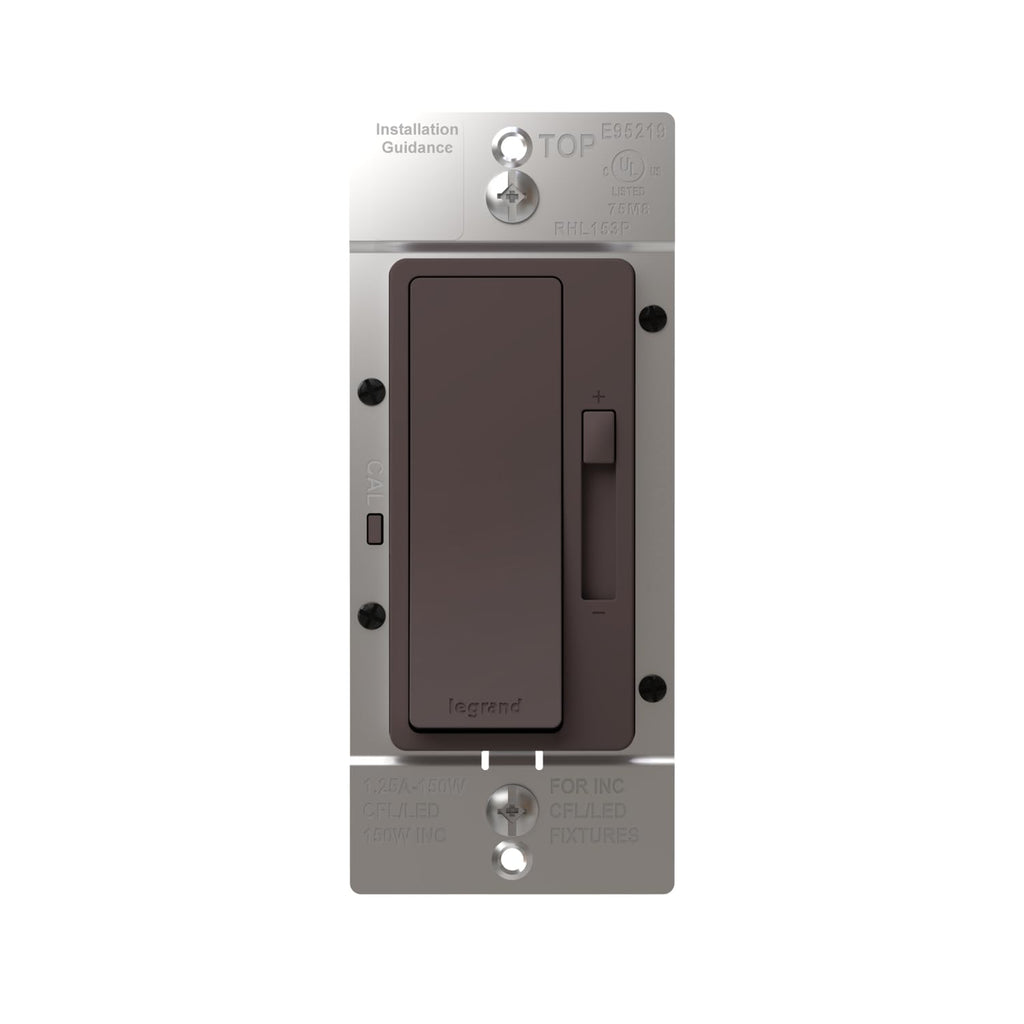 Legrand Radiant 150W LED Dimmer Light Switch 3-Way Rocker Brown 1 Pack