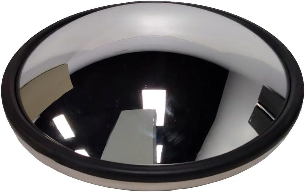 8 1/2" Semi-Bubble Convex Mirror Stainless Steel with Center Stud Mount | F245657