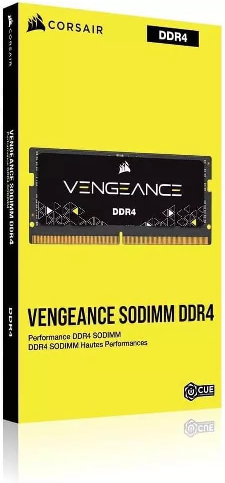 Vengeance SODIMM DDR4 RAM 16GB (1x16GB) Up to 3200MHz CL22-22-22-53 1.2V Intel AMD Laptop Notebook Memory - Black