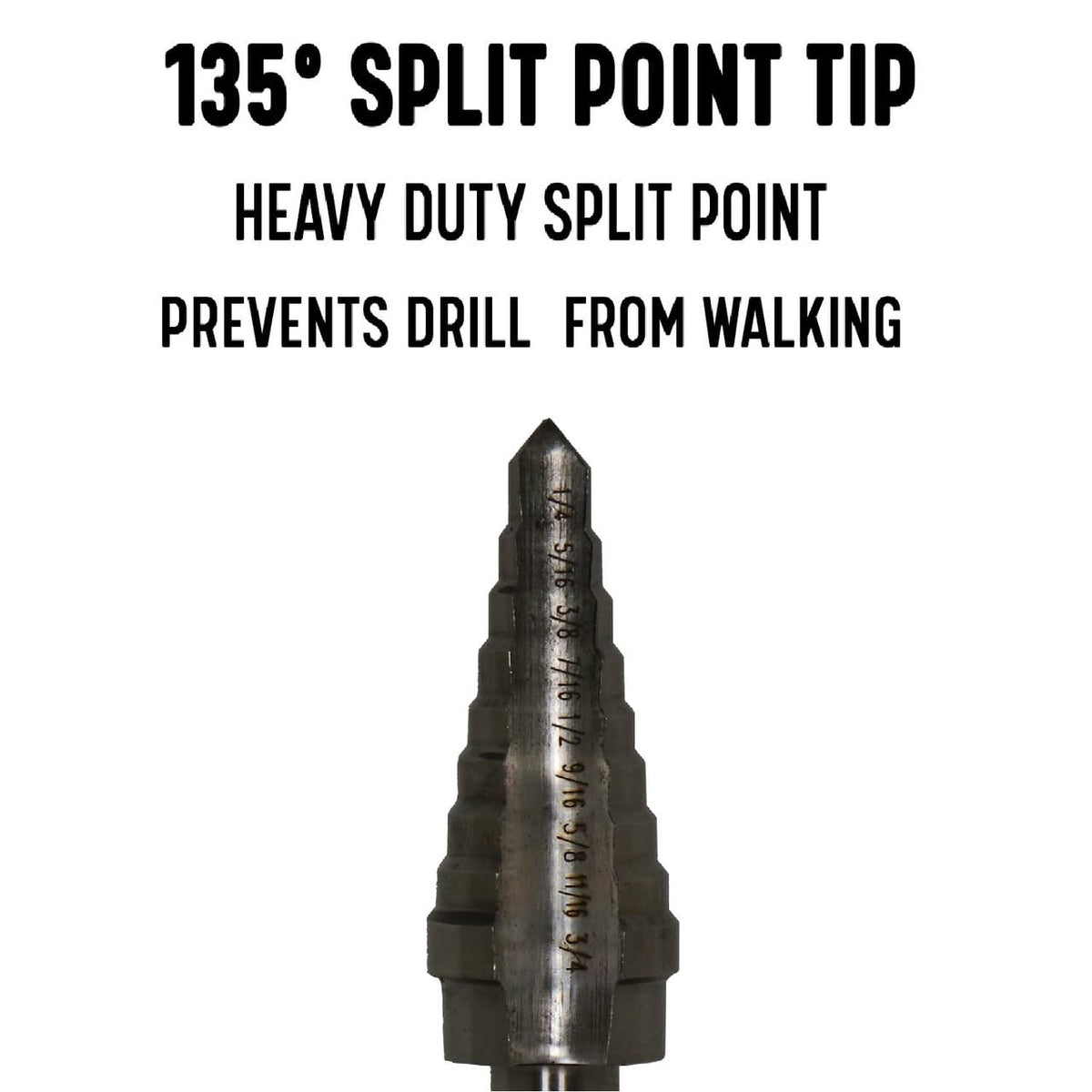 Drill America 5 Piece High Speed Steel Step Drill Bit Set (#1- #5), VAC Series