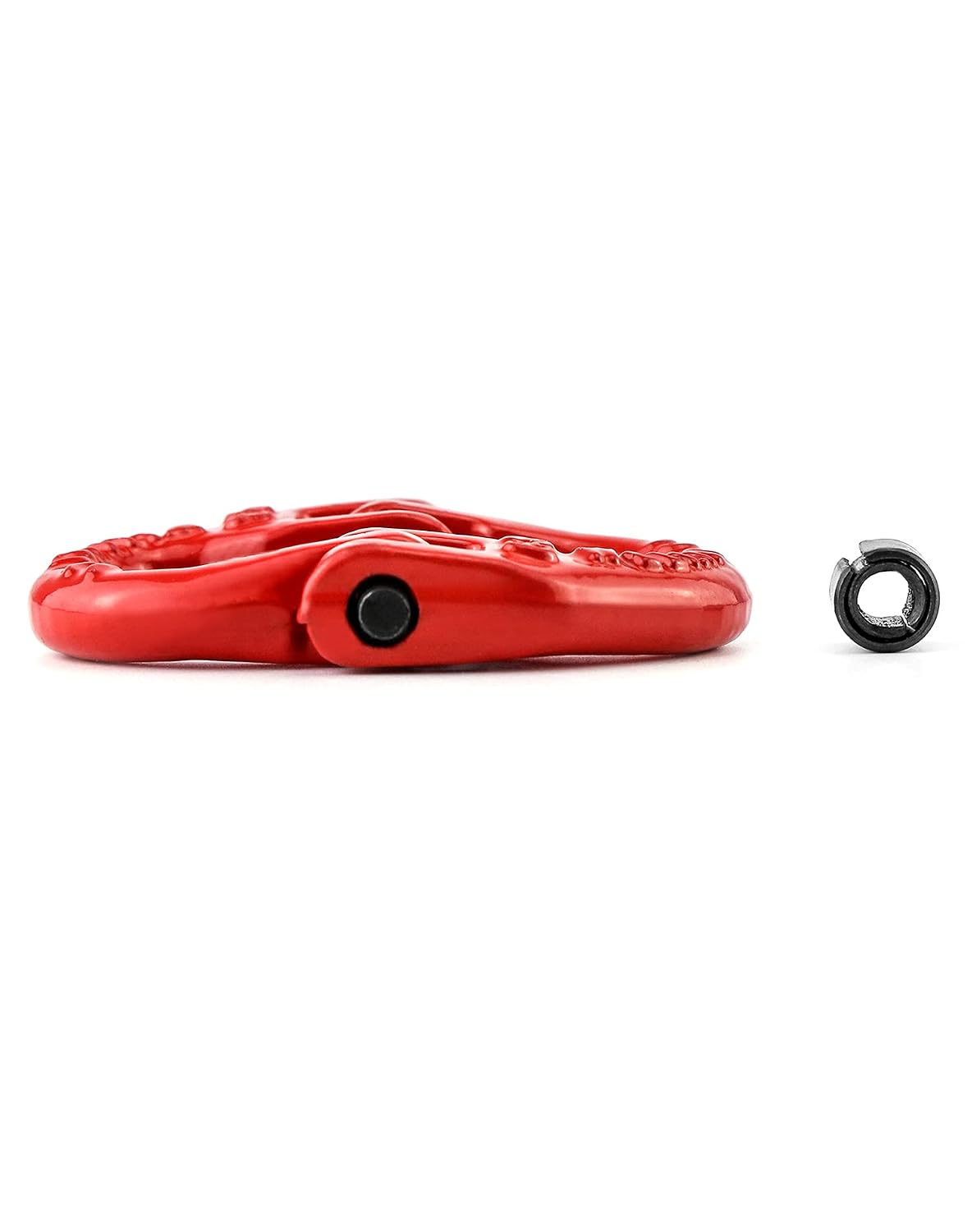 QWORK G80 Alloy Steel Hammerlock Coupling Link Connecting Link, 1/4", Red Painted, 2645 lbs Working Load Limit, 2 Pack