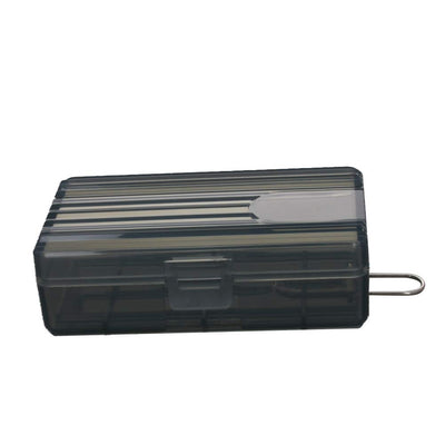 Battery Storage Case Holder Box for 2 18650 Batteries or 4 RCR123/16340 Batteries, Gray Color (1 Pack)