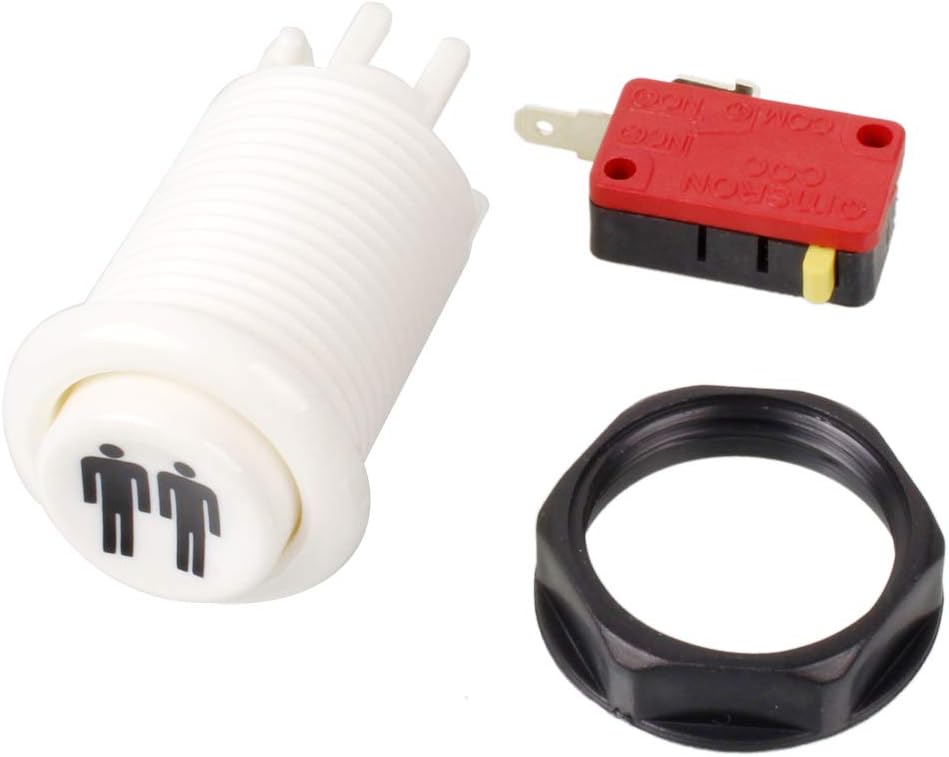 Happ Style 1 Player / 2 Player Start & Home Push Buttons With Micro Switch Compatible For Arcade Machine Games Mame