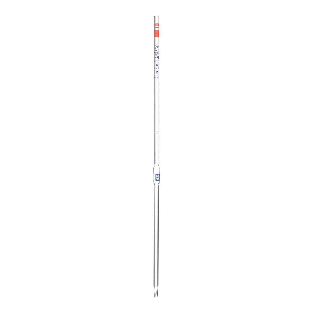Volumetric Pipette, 2mL - Class A - Blue Markings - Orange Coded - Borosilicate Glass